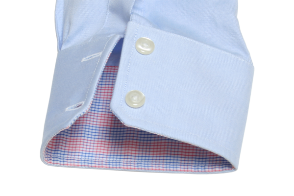 Custom Blue Pinpoint Dress Shirt