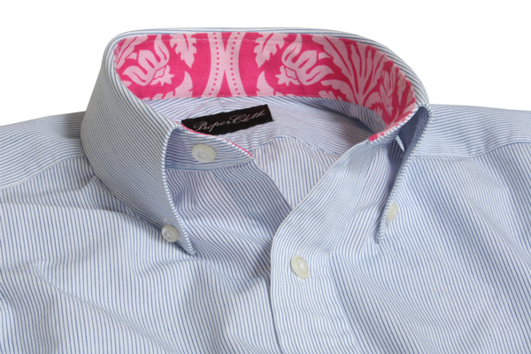 Blue Classic Pinstripe Dress Shirt
