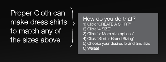 Proper Cloth can make a dress shirt in any size