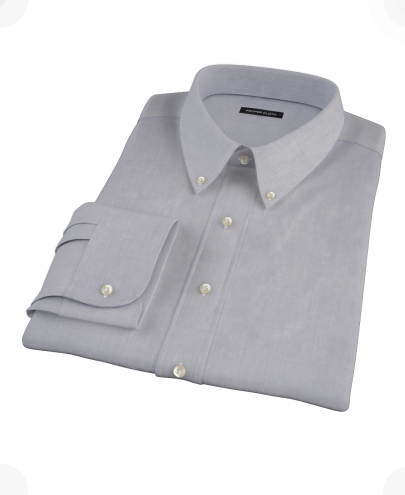 Blue End-on-End Men's Dress Shirt 