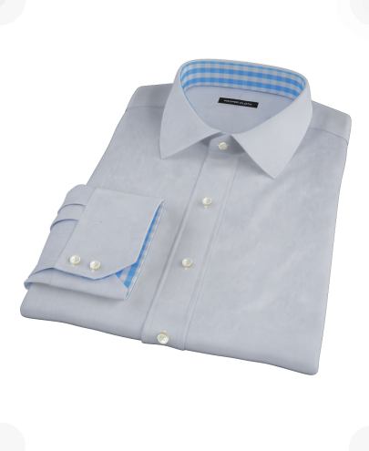 Light Blue End-on-End Fitted Dress Shirt 