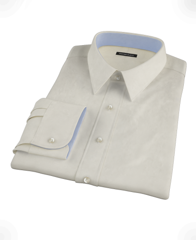 Ecru Pinpoint Custom Dress Shirt 