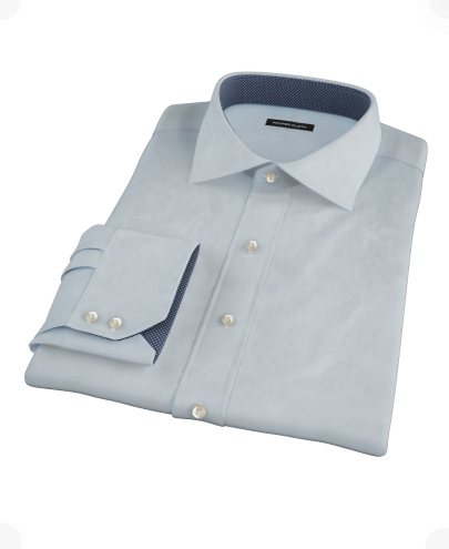 Light Blue Heavy Oxford Cloth Custom Dress Shirt 