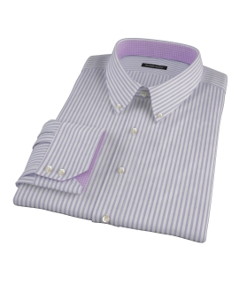 Purple Stripe Oxford Men's Dress Shirt 
