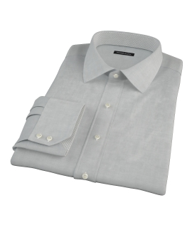 Light Gray Herringbone Men's Dress Shirt 