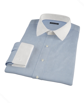 Blue Diagonal Texture Men's Dress Shirt 