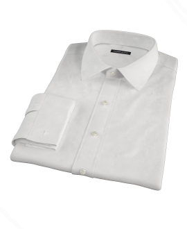 White 100s Broadcloth Custom Dress Shirt 