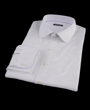 Purple Easy Care Royal Oxford Cloth Fitted Dress Shirt 
