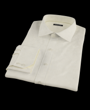 Yellow Easy Care Broadcloth Men's Dress Shirt 