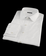 White Broadcloth Easy Care Men's Dress Shirt 