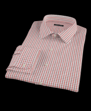 Wine Tattersall Custom Dress Shirt 