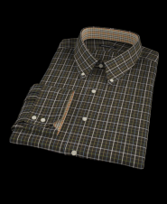 Thomas Mason Brown Brushed Twill Men's Dress Shirt 