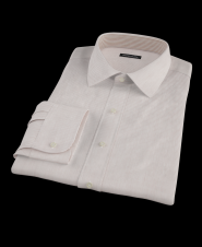 Wine Classic Pin Stripe Fitted Dress Shirt 