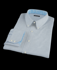 Light Blue Sea Island Cotton Custom Dress Shirt 