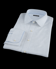 Light Blue Pinpoint Oxford Men's Dress Shirt 