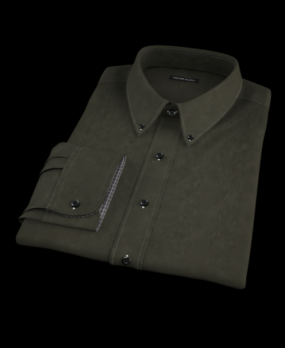Black 100s Broadcloth Men's Dress Shirt 