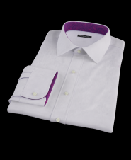 Purple Easy Care Royal Oxford Cloth Men's Dress Shirt 