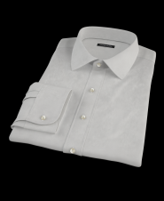 Gray 100s Broadcloth Men's Dress Shirt 