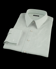 Getzner Shades of Green Fitted Dress Shirt 