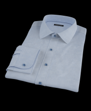 Blue Mini Chevron Men's Dress Shirt 