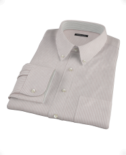 Wine Rugby Oxford University Stripe Men's Dress Shirt 