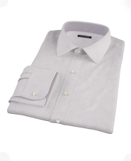 Lavendar and White Grid Men's Dress Shirt 