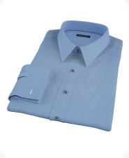 French Blue Broadcloth Men's Dress Shirt 
