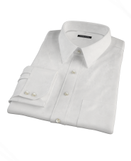 White Pinpoint Oxford Men's Dress Shirt 