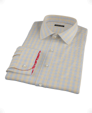 Blue and Gold Weekender Multi-Plaid Custom Dress Shirt 
