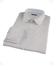 Red Blue Stripe Men's Dress Shirt 