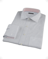 Blue Classic Dress Stripe Custom Dress Shirt 