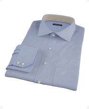 Blue 100s Twill Fitted Dress Shirt 