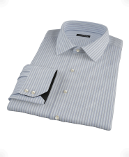 Blue Multi-stripe Fitted Dress Shirt 