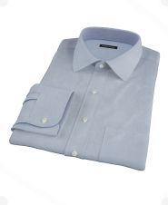 Light Blue Hairline Stripe Fitted Dress Shirt 