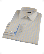 Blue and Gold Weekender Multi-Plaid Custom Dress Shirt 
