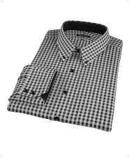 Monti Black Classic Gingham Custom Dress Shirt 
