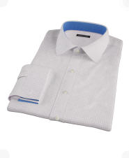 Lavendar and White Grid Custom Dress Shirt 