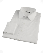 White Twill Fitted Dress Shirt 