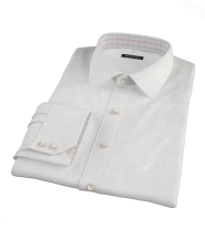 White Royal Oxford Cloth Easy Care Custom Dress Shirt 