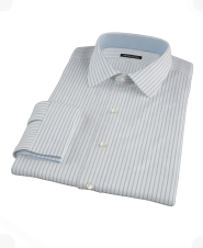 Light Blue Stripe Twill Men's Dress Shirt 