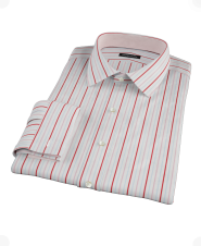 Getzner Maroon Pink Blue Stripe Custom Dress Shirt 