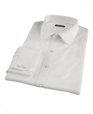White 100s Broadcloth Custom Dress Shirt 