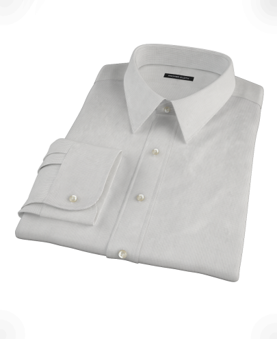 Gray Mini Grid Men's Dress Shirt 