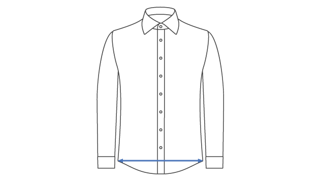 How the shirt bottom measurement works.