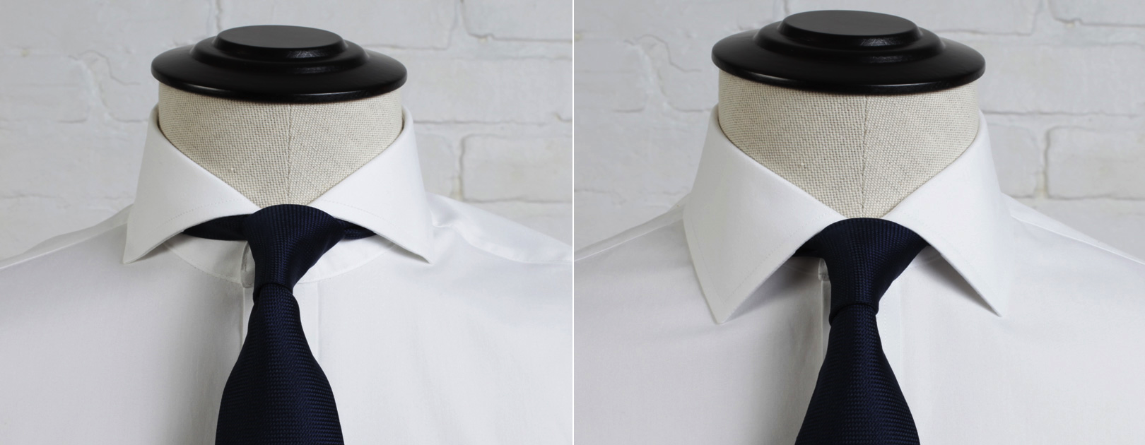 cutaway versus spread collar