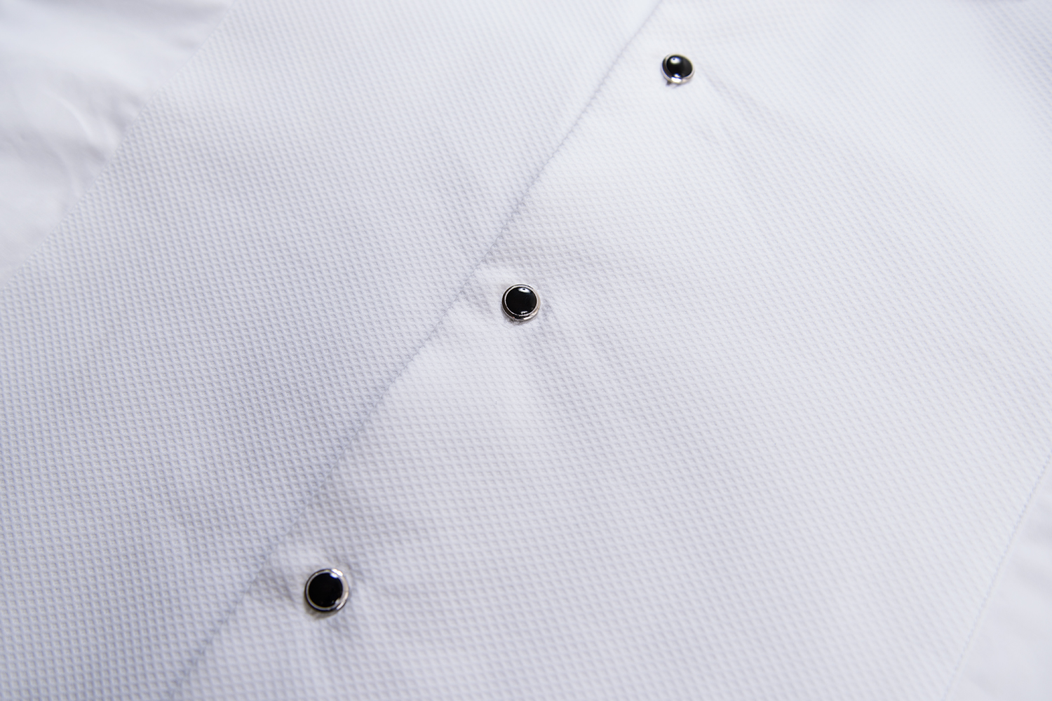 Piqué Bib Tuxedo Shirt Detail with Studs