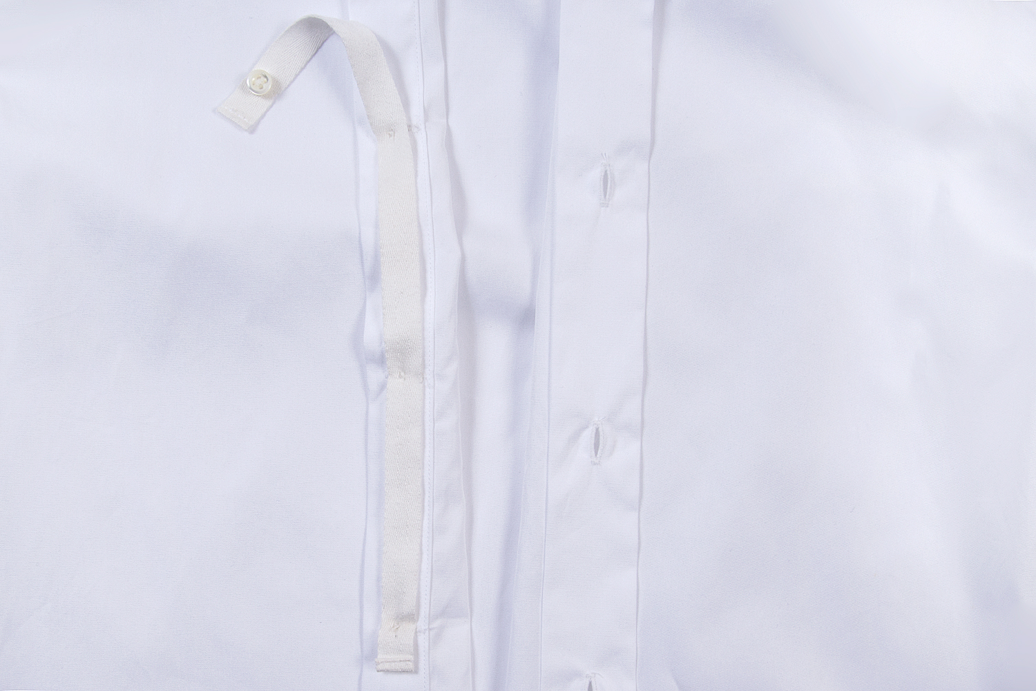 Removable Buttons Attached to Tuxedo Shirt