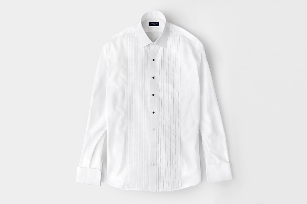 Pleated Point Collar Shirt