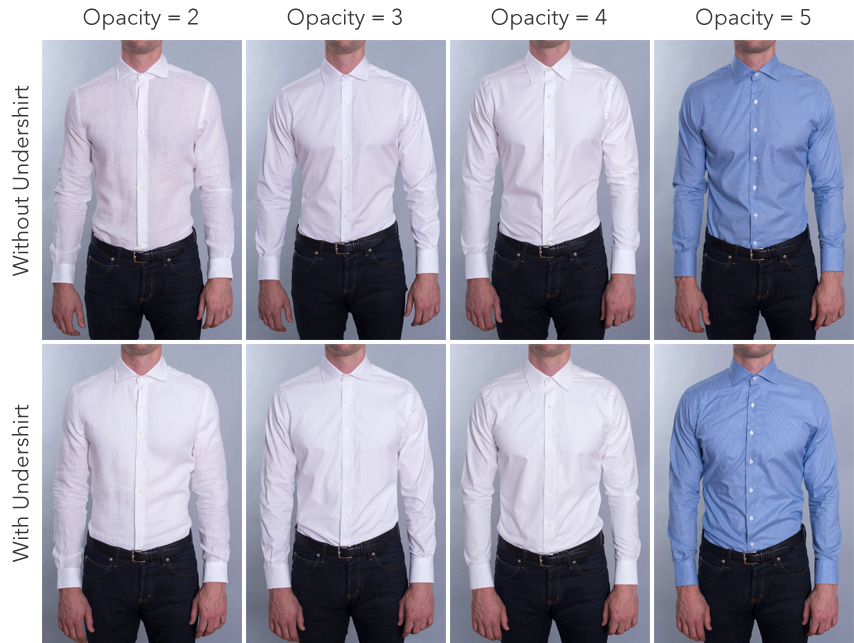 Dress Shirt Opacity on Light Skin Tone