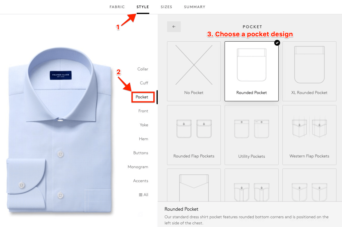 how to add a pocket to a photographed shirt step 2